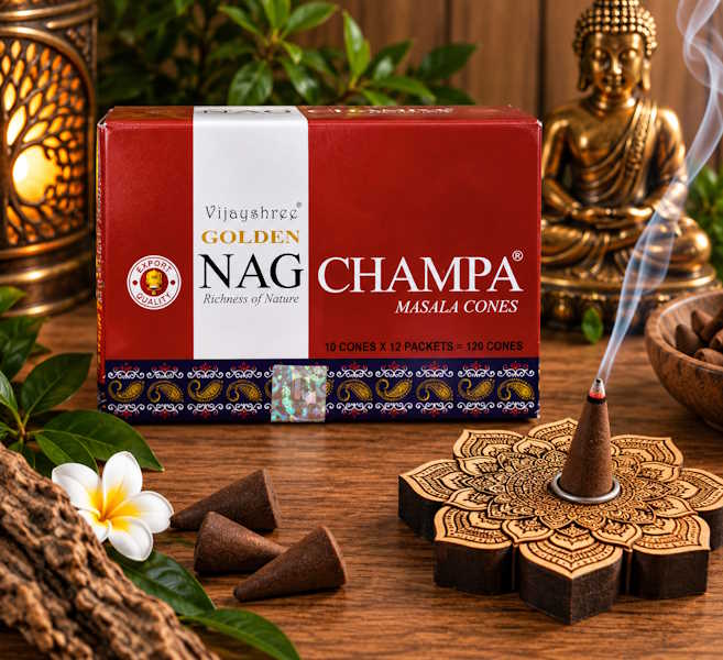 Incienso Conos Golden Nag Champa Vijayshree